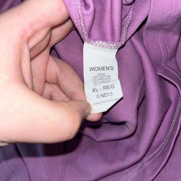 L.L Bean Light Purple Turtleneck Cotton Sweater Top Size XL - Picture 5 of 5